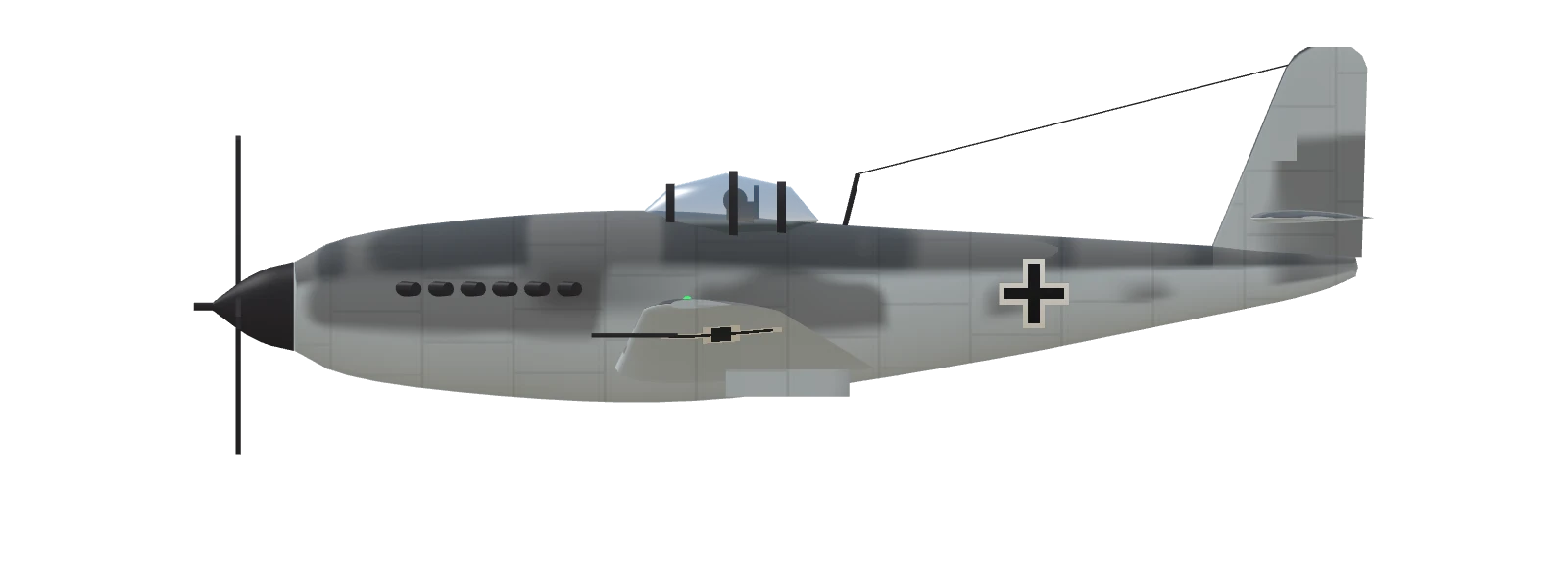 Messerschmitt Bf 109 F-4, side view