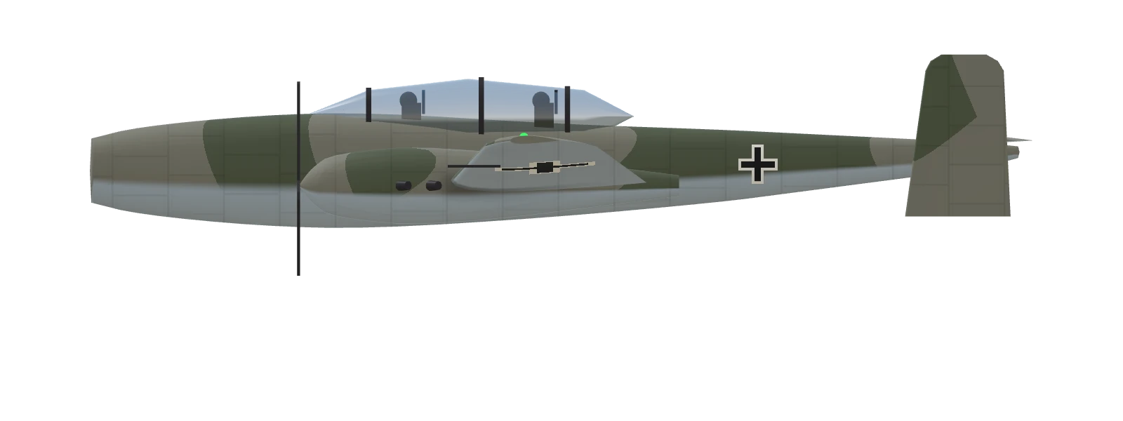 Messerschmitt Bf 110 C-4, yandan