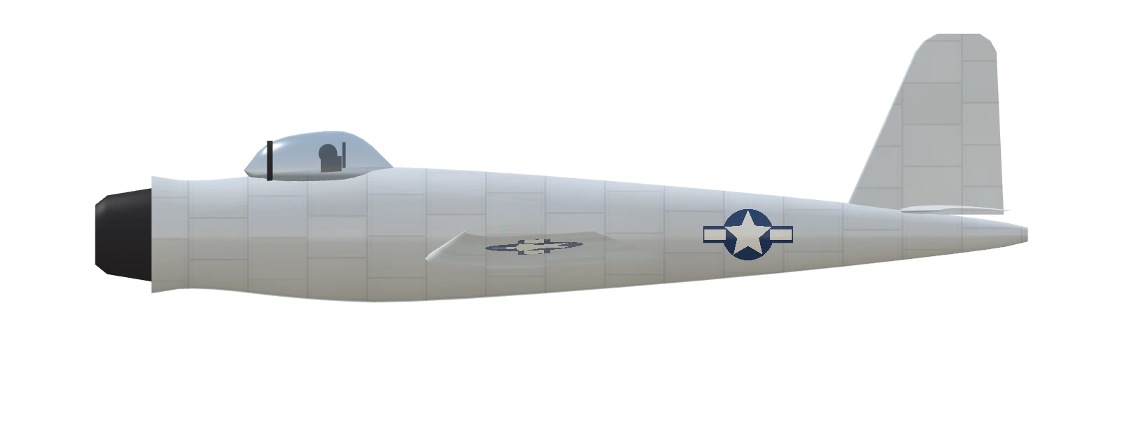 Republic F-84G Thunderjet, side view