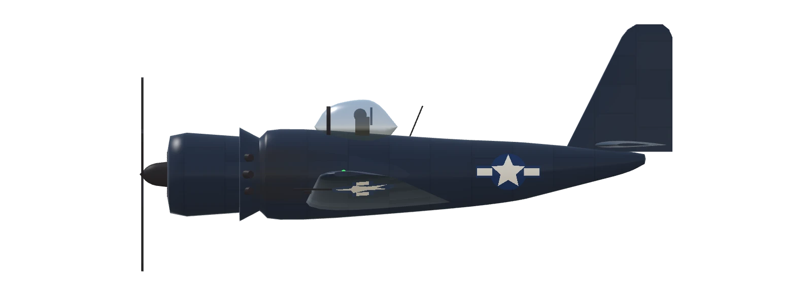 Grumman F8F-1 Bearcat, side view