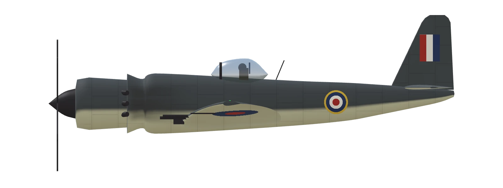 Hawker Sea Fury FB.11, side view